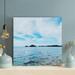 Longshore Tides White Boat On Sea Under Blue Sky & White Clouds During Daytime - 1 Piece Square Graphic Art Print On Wrapped Canvas | Wayfair