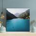 Highland Dunes Green Lake Surrounded By Green Mountains During Daytime - 1 Piece Square Graphic Art Print On Wrapped Canvas | Wayfair