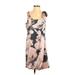 H&M Casual Dress Scoop Neck Sleeveless: Pink Floral Dresses - Women's Size 4