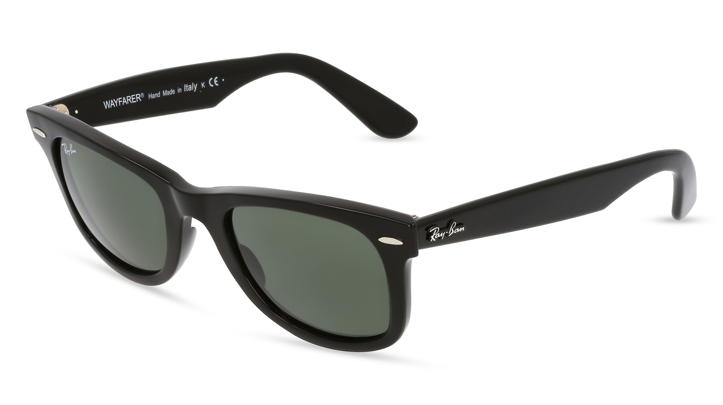 Ray-Ban RB 2140 WAYFARER Unisex-Sonnenbrille Vollrand Quadratisch Acetat-Gestell, schwarz