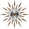 Satellite Starburst Mid-Century Modern Large 23 inch Wall Clock by Infinity Instruments - 23 x 2 x 23