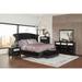 Aubrey Black 4-piece Upholstered Bedroom Set