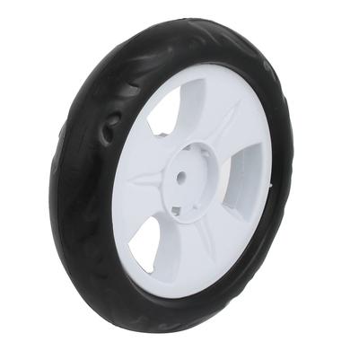 140mm Diameter Plastic Single Wheel Pulley Rolling Roller White 6x22mm