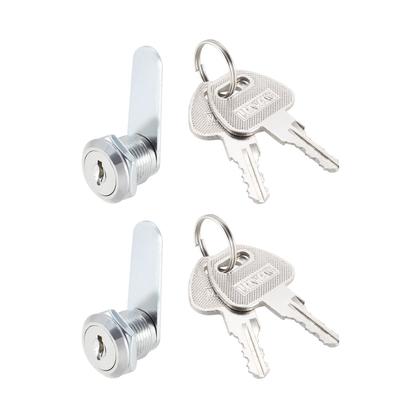 Cam Locks 16mm Cylinder Length Fits Max 5/16-inch Thick Panel Keyed Alike 2Pcs - 16mm Keyed Alike