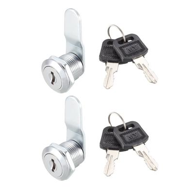 Cam Lock 16mm Cylinder Length Fit on Max 5/16-inch Panel Keyed Different 2Pcs - 16mm Keyed Different,2 Pack