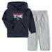 Toddler Navy/Heathered Gray Houston Texans Fan Flare Pullover Hoodie & Sweatpants Set