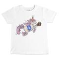 Toddler Tiny Turnip White Los Angeles Dodgers Unicorn T-Shirt