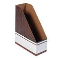 Bankers Box 12 Pack STOR/FILE Corrugated Cardboard Magazine File, Letter, Woodgrain Folder Organizer