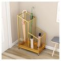 NZBBGS Umbrella Stands Space Saving Umbrella Organizer Multifunctional Home Entrance Umbrella Holder with Drip Tray for Office, Hallway, Porchand Door(Size:Large,Color:Gold)