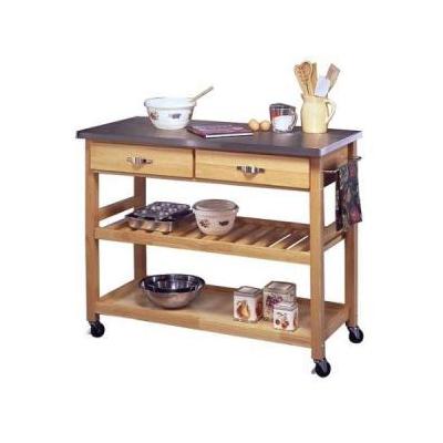 Home Styles Stainless Steel Top Kitchen Cart
