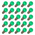 Sival 81005 - G30 Intermediate Screw Base Green LED (25 pack) Christmas Light Bulbs