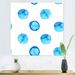 East Urban Home Light Polka Dots - Painting on Canvas Canvas, Cotton in Blue | 16 H x 16 W x 1 D in | Wayfair 42361D85ABFB4B8495530233911926C6