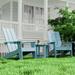 Rosecliff Heights Caddo Adirondack Chair w/ Table Plastic/Resin/ in Blue | 37.6 H x 33.86 W x 22.8 D in | Wayfair AC7E614E4AB04D579BD232538FC6302B