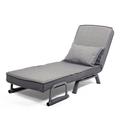 Recliner Chair - Lounge Chair - Trule Lounge Chair Adjustable Folding Dual-Purpose Chair Sofa Bed Recliner Chair - Blue w/ Pillow Linen/Metal | Wayfair