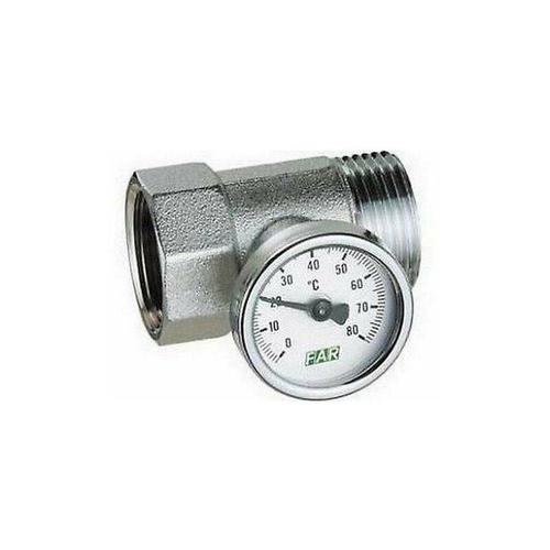 Anschluss mit Thermometerhalter, verchromt, mit Thermometer FAR 3432 1