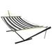 Sunnydaze Quilted Double Fabric 2-Person Hammock with 12-Foot Stand