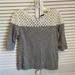 Anthropologie Tops | Anthropologie Postmark Threaded Cutout Eyelet Gray Lace Up Tee Top Gray Small | Color: Gray | Size: S