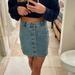 Zara Skirts | High Waisted Denim Skirt | Color: Blue | Size: S