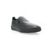 Wide Width Women's Kate Leather Slip On Sneaker by Propet in Black (Size 9 1/2 W)