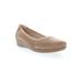 Women's Yara Leather Slip On Flat by Propet in Natural Buff Suede (Size 9 M)