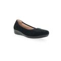 Women's Yara Leather Slip On Flat by Propet in Black Suede (Size 6.5 XW)