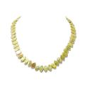 JYX Pearl Womens Baroque Pearl Necklace 8x13mm Green Seed-shaped Genuine Freshwater Pearl Necklace