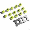 Genérico Rubber Cleats with 2 Keys for Football Boots-14 TPU Football Studs Standard Thread (Neon Yellow)