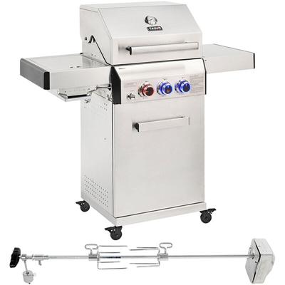 Gasgrill-Set platinum 2+1 + Drehspieß Infrarot Keramik-Brenner - Taino