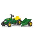 Rolly Toys rollyKid John Deere (Tretfahrzeug mit Anhänger, Drehschemellenkung, Alter 2,5 - 5 Jahre, Heckkupplung, Kinderfahrzeug) 012190