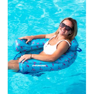 Swimline Inflatable Conch Island Floating Lounger Raft Mat for Swimming Pool 