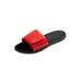 Extra Wide Width Men's Memory Foam Adjustable Strap Closure Slide by KingSize in Red (Size 10 EW)