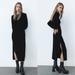 Zara Dresses | New Zara Draped Velvet Dress | Color: Black | Size: S