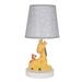 Bedtime Originals Mighty Jungle Lamp w/ Shade & Bulb Fabric in Gray/White/Yellow | 11.5 H x 5.5 W x 5.5 D in | Wayfair 283024BNS