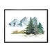 East Urban Home Pine Trees in Mountain Landscape - Painting on Canvas in Green | 25 H x 33 W x 1 D in | Wayfair AA6BEB356A0A4E2E8220AF98F414543A