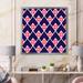 East Urban Home Red & Blue Geometric Chevron - Graphic Art on Canvas in Blue/Red | 30 H x 30 W x 1 D in | Wayfair 9307719085CC440385605CD64865DC5B