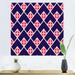 East Urban Home Red & Blue Geometric Chevron - Graphic Art on Canvas in Blue/Red | 16 H x 16 W x 1 D in | Wayfair 2921CED8975B4D2B87EB2994B3C967FD