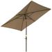 Outsunny 6.6' x 10' Rectangular Market Umbrella Metal in Brown | 97.68 H x 79.2 W x 120 D in | Wayfair 84D-158CF