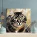 Latitude Run® Tabby Cat In Close Up Photography - 1 Piece Square Graphic Art Print On Wrapped Canvas in Brown | 12 H x 12 W x 2 D in | Wayfair