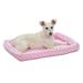 MidWest Homes for Pets Deluxe Fashion Bolster Pet Bed Faux Leather/Polyester in Pink | 3 H x 30 W in | Wayfair 40230-PK