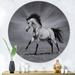 Foundry Select Galopping Chestnut Horse - Unframed Photograph Metal in Black/Gray/White | 29 H x 29 W x 1 D in | Wayfair