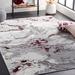 Gray/Red 108 x 79 x 0.55 in Area Rug - Beachcrest Home™ Bowersville Craft 800 Area Rug | 108 H x 79 W x 0.55 D in | Wayfair