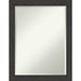 Gracie Oaks Josheph Plastic Framed Wall Mounted Accent Mirror in Distressed Finish Plastic in Black | 27.5 H x 21.5 W x 0.75 D in | Wayfair