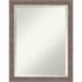 Amanti Art Plastic Framed Wall Mounted Accent Mirror in Brushed Finish Plastic | 27.5 H x 21.5 W x 2 D in | Wayfair A14005479983