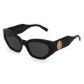 Versace VE4376B Damen-Sonnenbrille Vollrand Oval Acetat-Gestell, schwarz