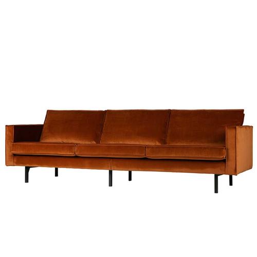 Couch in Rostfarben Samtbezug
