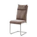 Freischwinger Set in Beige Webstoff modern (2er Set)