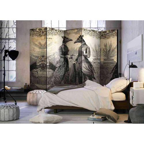 Spanische Wand mit Fantasy Giraffen Motiven 5 teilig