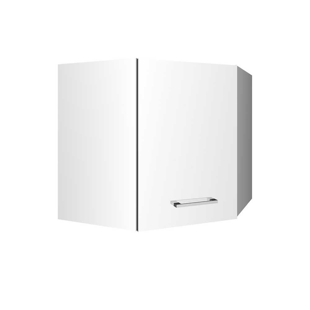 Eck Oberschrank in Weiß Hochglanz Küche