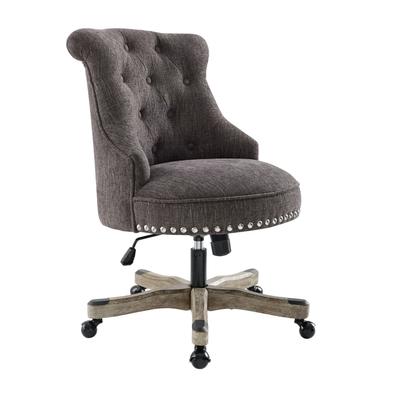 Sebring Office Chair Charcoal Gray by Linon Home Décor in Gray