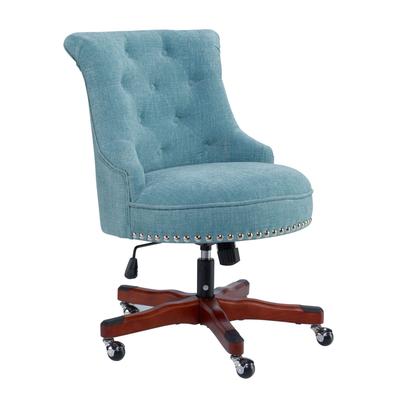 Sebring Office Chair Aqua by Linon Home Décor in Aqua